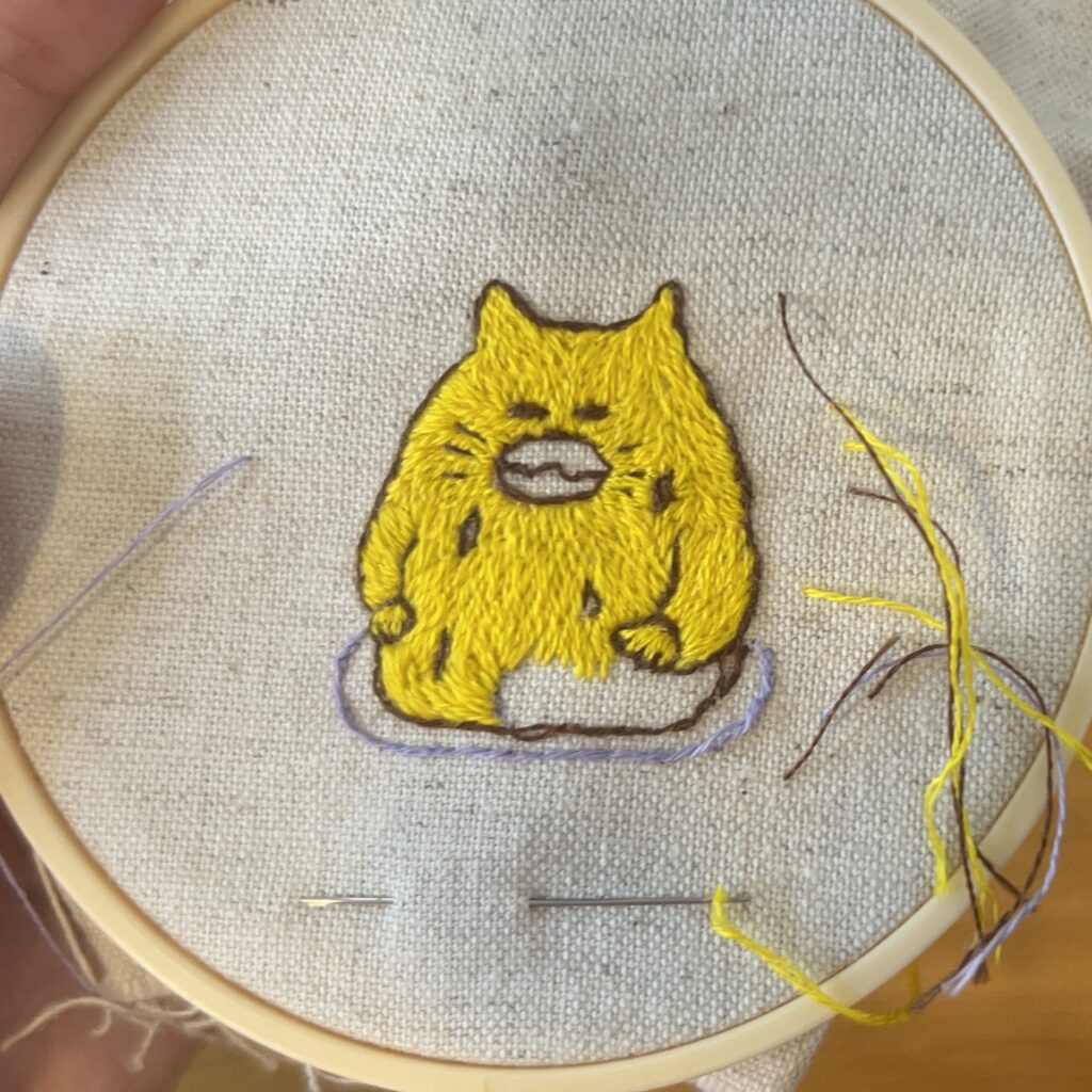 ノラネコぐんだん　刺繍