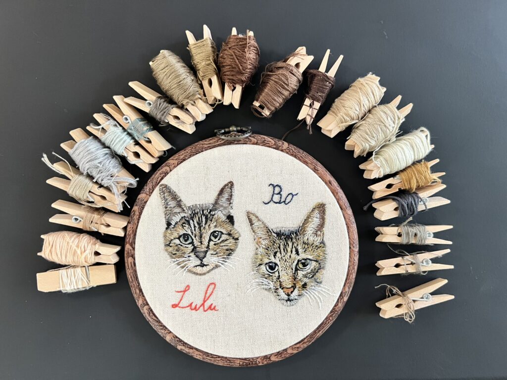 猫　ねこ　刺繍